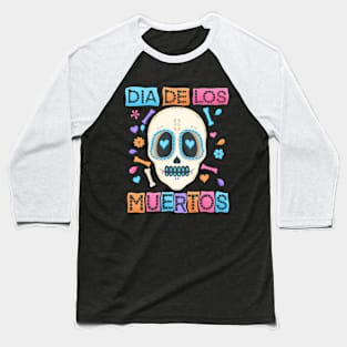 Colorful Sugar Skull - Dia De Los Muertos - Colorful Skull Baseball T-Shirt